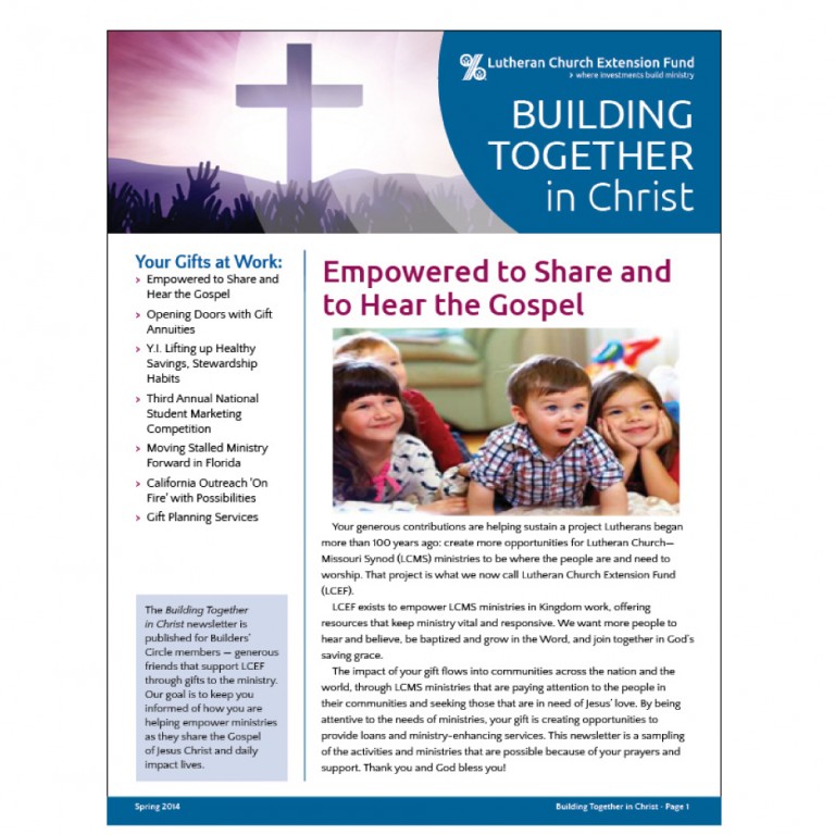 Building Together Newsletter – LCEF